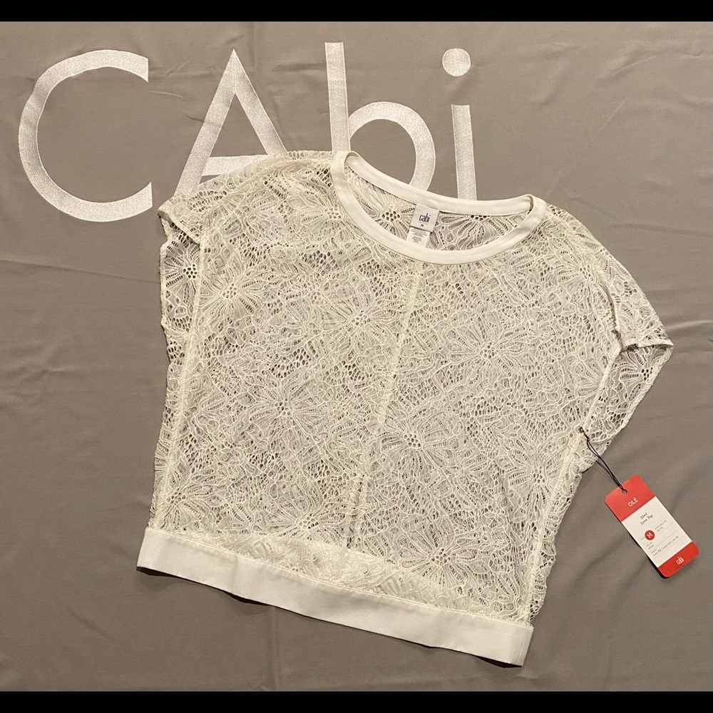 NWT CAbi Lace Top.  The most delicate CAbi top I've ever seen!